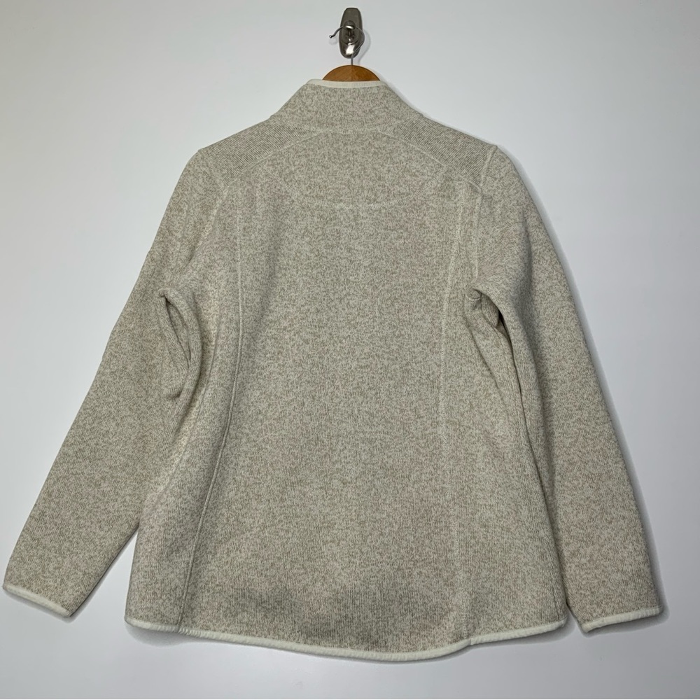 L.L. Bean Sweater Fleece Jacket Full Zip Jacket. Beige. Women’s Large Petite. - Picture 2 of 6